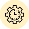 8Hrs Enhance Productivity Cog with Clock Icon